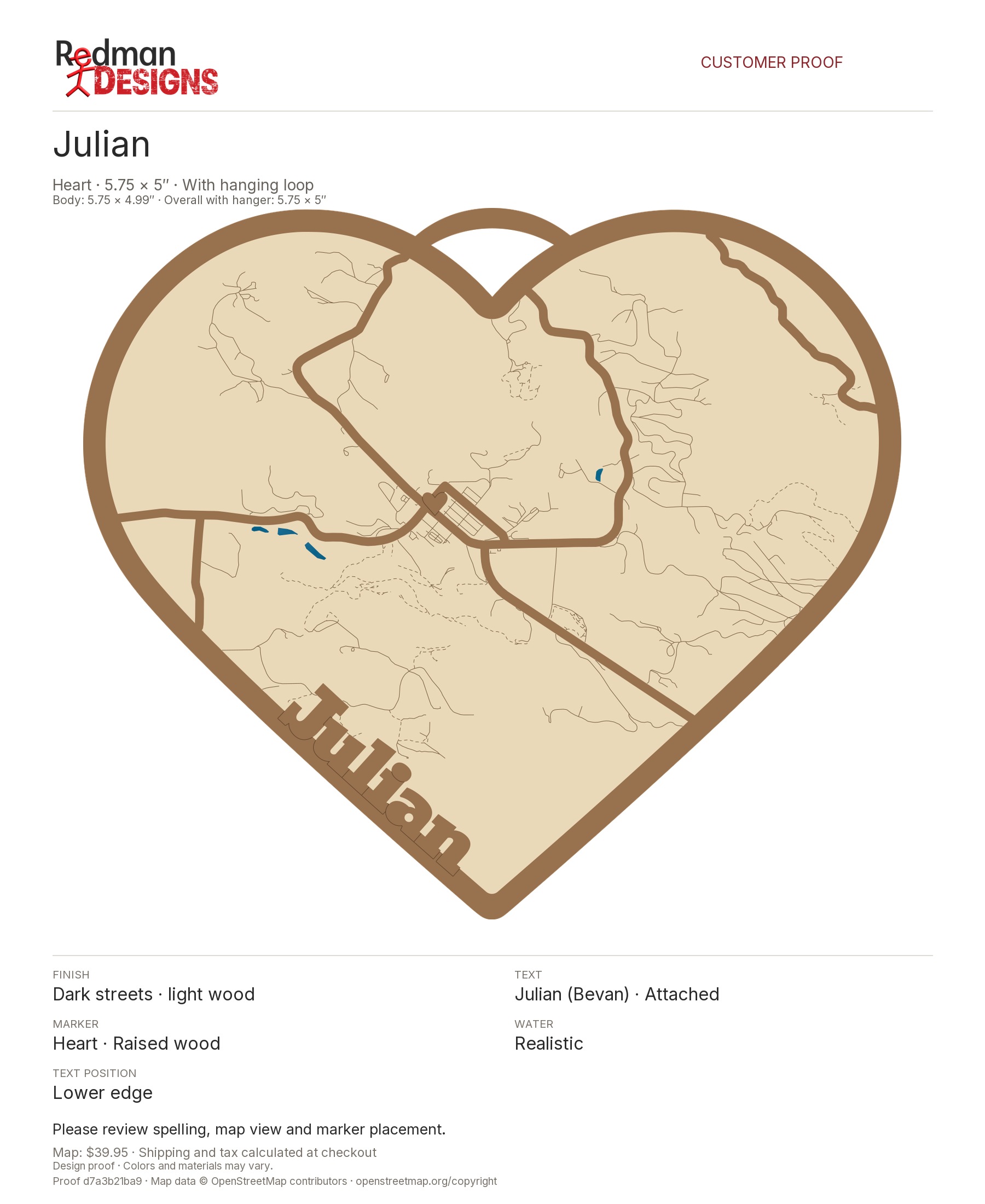 Enlarged Julian example, not your selected design